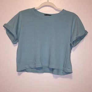 Short sleeve tee with cuffs